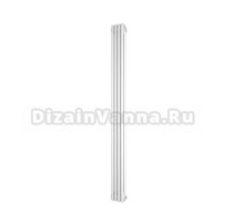 Радиатор стальной трубчатый Faberg Alivento 2 вертикальный, 2 трубы, 4 секции, дизайнерский, боковое проходное подключение, белый RAL 9016
