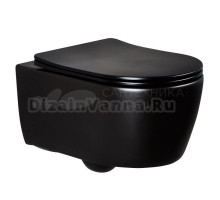 Унитаз подвесной Splendy Pride PR10152VTYBM безободковый, с микролифтом, матовый черный