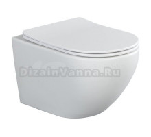 Унитаз подвесной Splendy Light LI10152VTYWMW безободковый, с микролифтом, матовый белый