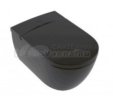 Умный унитаз подвесной Villeroy & Boch Viclean V0E100R7 безободковый, с микролифтом, с биде, pure black