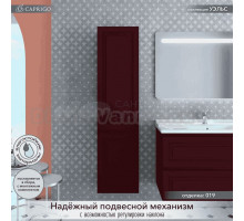 Шкаф-пенал для ванной Caprigo Wales Смальти 40 L бордовый