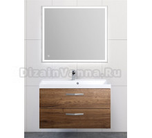 Мебель для ванной комнаты BelBagno Aurora 90 rovere tabacco, ручки хром матовый