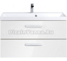 Тумба с раковиной BelBagno Aurora 90 bianco lucido, ручки белый глянец