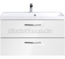 Тумба с раковиной BelBagno Aurora 90 bianco lucido, ручки матовыq хром