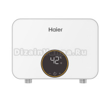 Проточный водонагреватель Haier JET-EI6 электрический, настенный, горизонтальный, сухой ТЭН, белый
