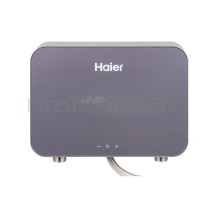 Проточный водонагреватель Haier SMART-EI6 электрический, настенный, горизонтальный, сухой ТЭН, черный сапфир