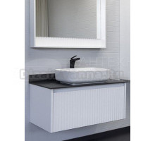 Тумба с раковиной Comforty Марсель 90 подвесная, матовая белая