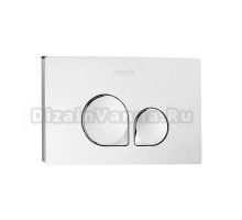 Кнопка смыва для унитаза ARROW ABM808 АБС-пластик, цвет глянцевый хром