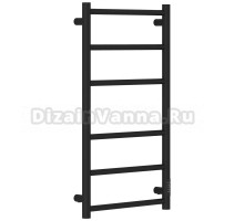 Полотенцесушитель электрический Стилье Формат 27 31528-8040 80x45 см, подключение справа, скрытое подключение справа, матовый черный, лесенка