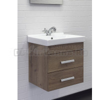 Тумба с раковиной Comforty Никосия 50П подвесная, темный дуб