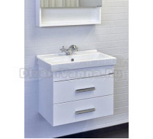 Тумба с раковиной Comforty Никосия 60П подвесная, белый глянец