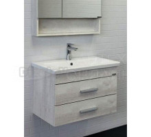 Тумба с раковиной Comforty Никосия 70П подвесная, белый дуб