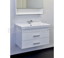 Тумба с раковиной Comforty Никосия 80П подвесная, белый глянец