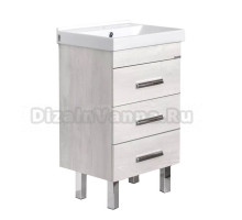 Тумба с раковиной Comforty Никосия 50Н напольная, белый дуб