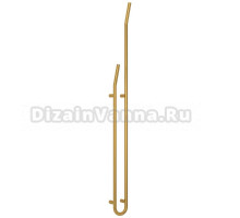 Полотенцесушитель электрический Сунержа Локон 03-0888-1612 160x10 см, подключение слева, скрытое подключение слева, глянцевое золото, I-образный