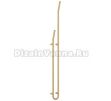 Полотенцесушитель электрический Сунержа Локон 022-0888-1612 160x10 см, подключение слева, скрытое подключение слева, матовая шампань, I-образный