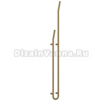 Полотенцесушитель электрический Сунержа Локон 032-0888-1612 160x10 см, подключение слева, скрытое подключение слева, матовое золото, I-образный