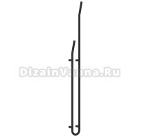 Полотенцесушитель электрический Сунержа Локон 15-0888-1612 160x10 см, подключение слева, скрытое подключение слева, темный титан муар, I-образный