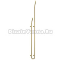 Полотенцесушитель электрический Сунержа Локон 020-0888-1612 160x10 см, подключение слева, скрытое подключение слева, шампань, I-образный