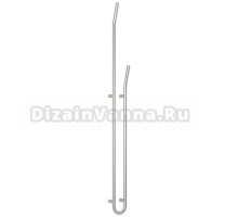 Полотенцесушитель электрический Сунержа Локон 00-0887-1612 160x10 см, подключение справа, скрытое подключение справа, глянцевый хром, I-образный