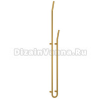 Полотенцесушитель электрический Сунержа Локон 03-0887-1612 160x10 см, подключение справа, скрытое подключение справа, глянцевое золото, I-образный