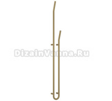 Полотенцесушитель электрический Сунержа Локон 32-0887-1612 160x10 см, подключение справа, скрытое подключение справа, золотой шелк, I-образный