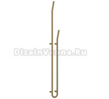 Полотенцесушитель электрический Сунержа Локон 032-0887-1612 160x10 см, подключение справа, скрытое подключение справа, матовое золото, I-образный