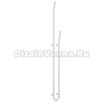 Полотенцесушитель электрический Сунержа Локон 30-0887-1612 160x10 см, подключение справа, скрытое подключение справа, матовый белый, I-образный