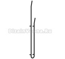 Полотенцесушитель электрический Сунержа Локон 31-0887-1612 160x10 см, подключение справа, скрытое подключение справа, матовый черный, I-образный