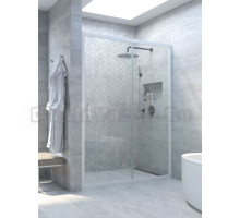 Душевая дверь в нишу Vegas Glass ZP Novo h2000 130 01 01 130 см, профиль белый, стекло прозрачное