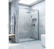 Душевая дверь в нишу Vegas Glass ZP Novo h2000 135 07 01 135 см, профиль матовый хром, стекло прозрачное