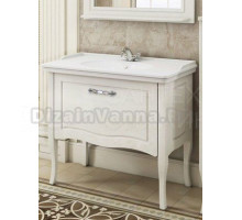 Тумба с раковиной Comforty Павия 100 напольная, белый глянец