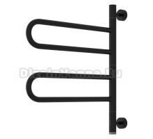 Полотенцесушитель электрический Сунержа Парео 4.0 31-0823-0567 55x50 см, скрытое подключение, матовый черный, E-образный