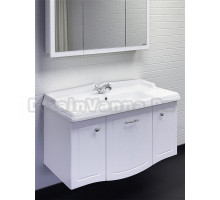 Тумба с раковиной Comforty Палини 100 подвесная, белый глянец