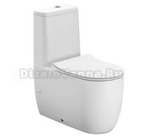 Унитаз-компакт напольный Cersanit Moduo Vortex 011 3/5 DPL EO slim LP A69192 безободковый, с микролифтом, белый глянцевый