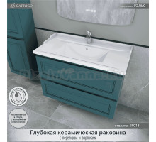 Тумба с раковиной Caprigo Wales 90 изумрудно-бирюзовая