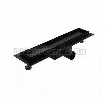 Душевой трап (лоток) Teymi Lori T90380 40 см, решетка черная, с сифоном, под плитку