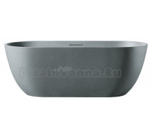 Ванна из искусственного камня AltroBagno Bruna 090202 170x75 см, отдельностоящая, овальная, на ножках, с донным клапаном, с подголовником