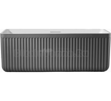 Ванна из искусственного камня AltroBagno Cinzia 090110 170x75 см, отдельностоящая, на ножках, с донным клапаном, с подголовником