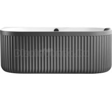 Ванна из искусственного камня AltroBagno Fabiana 090210 170x80 см, пристенная, овальная, на ножках, с донным клапаном, с подголовником