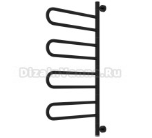 Полотенцесушитель электрический Сунержа Парео 4.0 31-0823-0978 100x50 см, скрытое подключение, матовый черный, E-образный