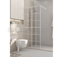 Душевая перегородка Teymi Helmi T00302 90x200 см, профиль белый матовый, стекло прозрачное