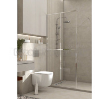 Душевая перегородка Teymi Helmi T00303 90x200 см, профиль хром глянцевый, стекло прозрачное