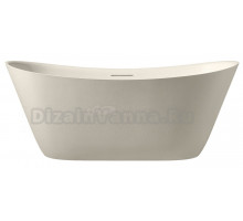 Ванна из искусственного камня AltroBagno Fiorina 090218 170x75 см, отдельностоящая, овальная, на ножках, с донным клапаном