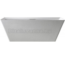 Ванна из искусственного камня AltroBagno Francesca 090101 170x75 см, отдельностоящая, матовая белая, на ножках, с донным клапаном, с подголовником