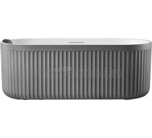 Ванна из искусственного камня AltroBagno Gianni 090215 170x75 см, отдельностоящая, овальная, на ножках, с донным клапаном, с подголовником