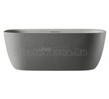 Ванна из искусственного камня AltroBagno Luciana 090224 170x80 см, отдельностоящая, овальная, на ножках, с донным клапаном