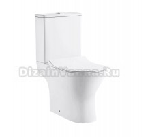 Унитаз-компакт напольный Taliente Arte AR35045 безободковый, с микролифтом, глянцевый белый
