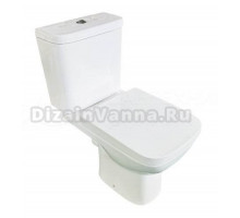 Унитаз-компакт напольный Taliente Elegia EG25065 безободковый, с микролифтом, глянцевый белый