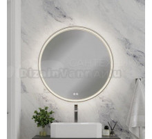 Зеркало круглое Teymi Lina Romantic T20133 D80 LED сенсор, антипар, золото